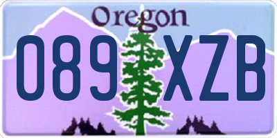 OR license plate 089XZB