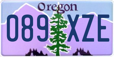 OR license plate 089XZE