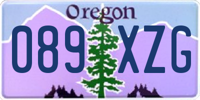 OR license plate 089XZG