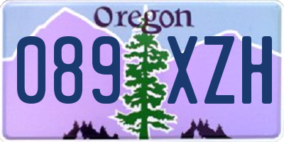 OR license plate 089XZH