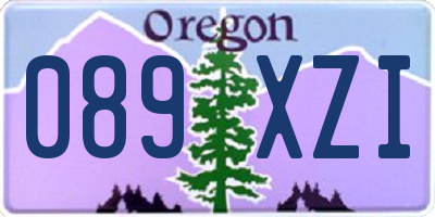 OR license plate 089XZI