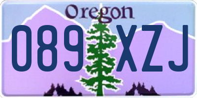 OR license plate 089XZJ