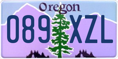OR license plate 089XZL