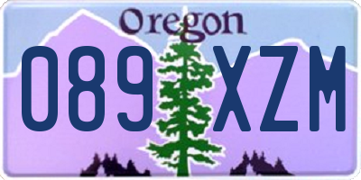 OR license plate 089XZM