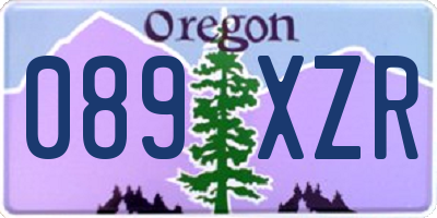 OR license plate 089XZR