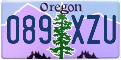 OR license plate 089XZU