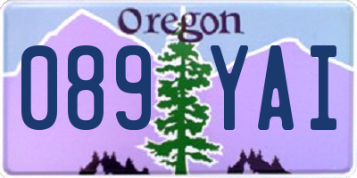 OR license plate 089YAI