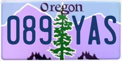 OR license plate 089YAS