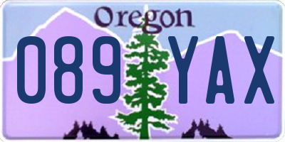 OR license plate 089YAX