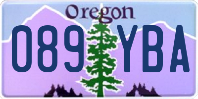 OR license plate 089YBA