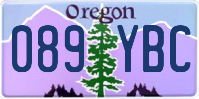 OR license plate 089YBC
