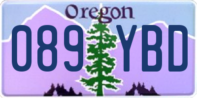 OR license plate 089YBD