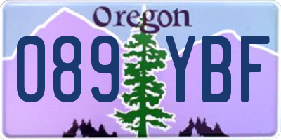 OR license plate 089YBF