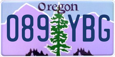 OR license plate 089YBG