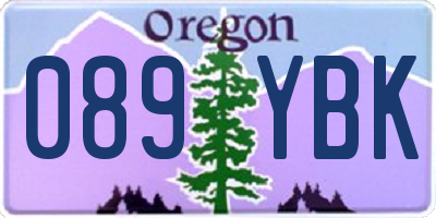 OR license plate 089YBK