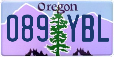 OR license plate 089YBL
