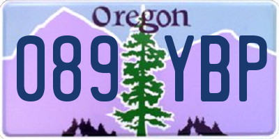 OR license plate 089YBP