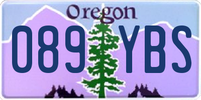 OR license plate 089YBS