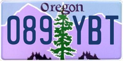 OR license plate 089YBT