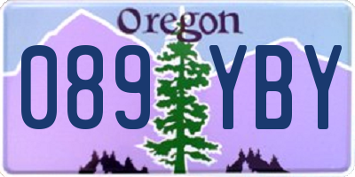 OR license plate 089YBY