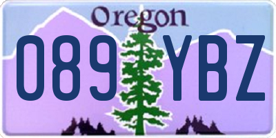 OR license plate 089YBZ