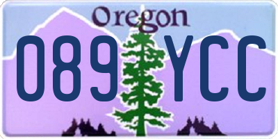 OR license plate 089YCC