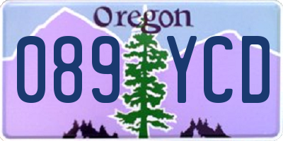 OR license plate 089YCD