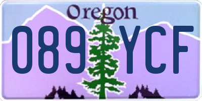 OR license plate 089YCF