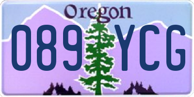 OR license plate 089YCG