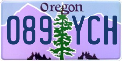 OR license plate 089YCH