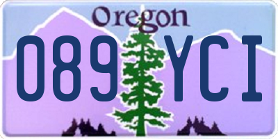 OR license plate 089YCI