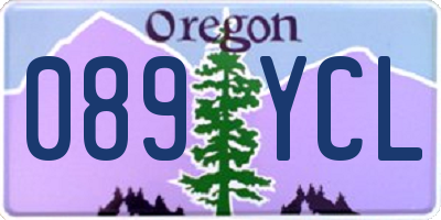 OR license plate 089YCL
