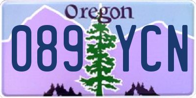 OR license plate 089YCN