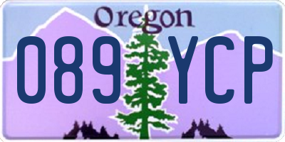 OR license plate 089YCP