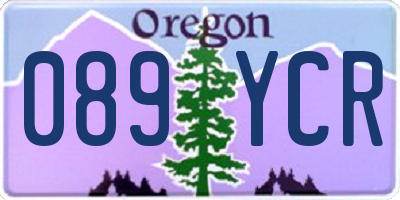 OR license plate 089YCR