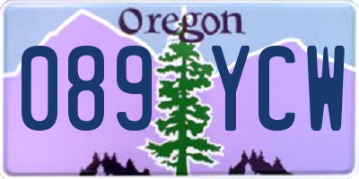 OR license plate 089YCW
