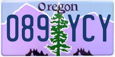 OR license plate 089YCY