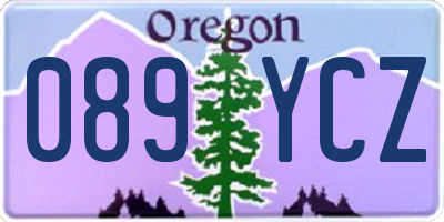 OR license plate 089YCZ
