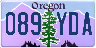 OR license plate 089YDA