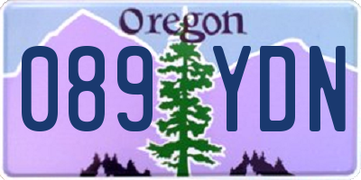 OR license plate 089YDN