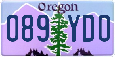 OR license plate 089YDO