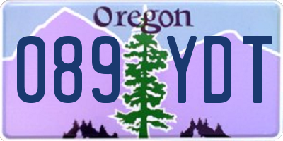 OR license plate 089YDT