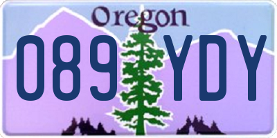 OR license plate 089YDY