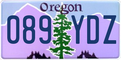 OR license plate 089YDZ