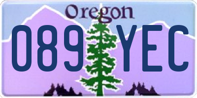 OR license plate 089YEC