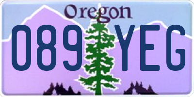 OR license plate 089YEG