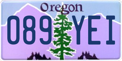 OR license plate 089YEI
