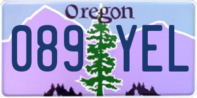 OR license plate 089YEL
