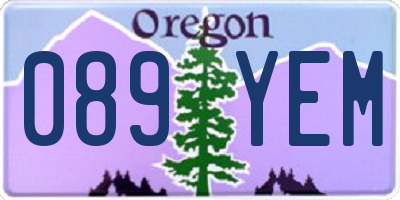 OR license plate 089YEM