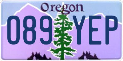OR license plate 089YEP